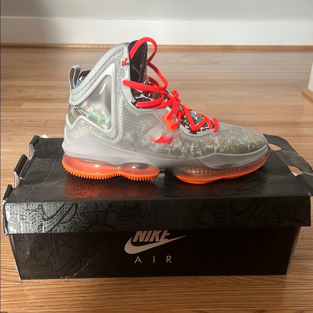 Nike Kids Air Sneakers - Gray and Orange